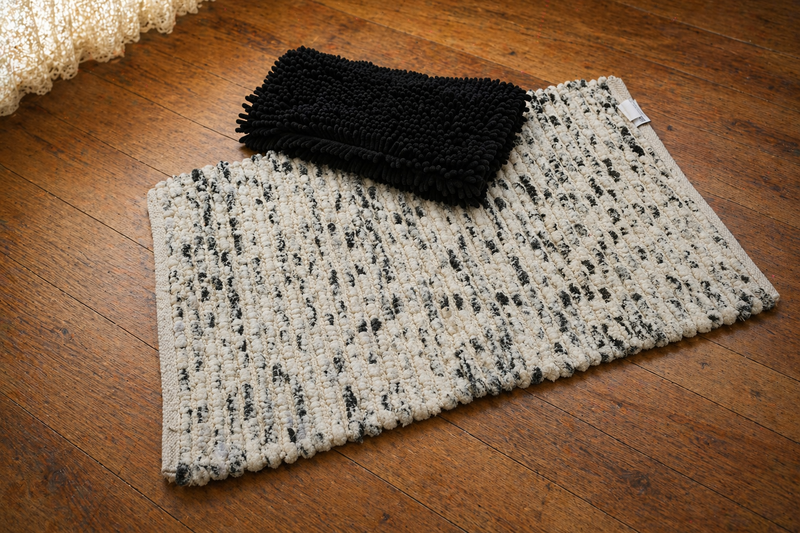 Monochrome Textured Handwoven Rug Set