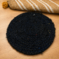 Midnight Spiral Handwoven Jute Round Rug