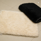 FeatherSoft Luxe Shaggy Microfiber Rug Set (Ivory & Black)