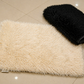 FeatherSoft Luxe Shaggy Microfiber Rug Set (Ivory & Black)