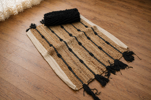 Rustic Elegance Handwoven Jute Accent Rug Set