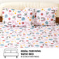 Starry Meadow Pastel Cotton King Size Bedding Set 275x275cm
