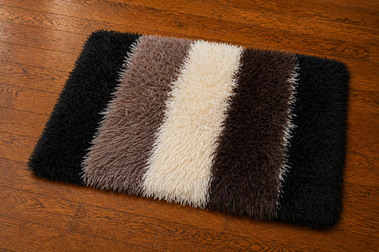 EarthTone Luxe Striped Shaggy Rug