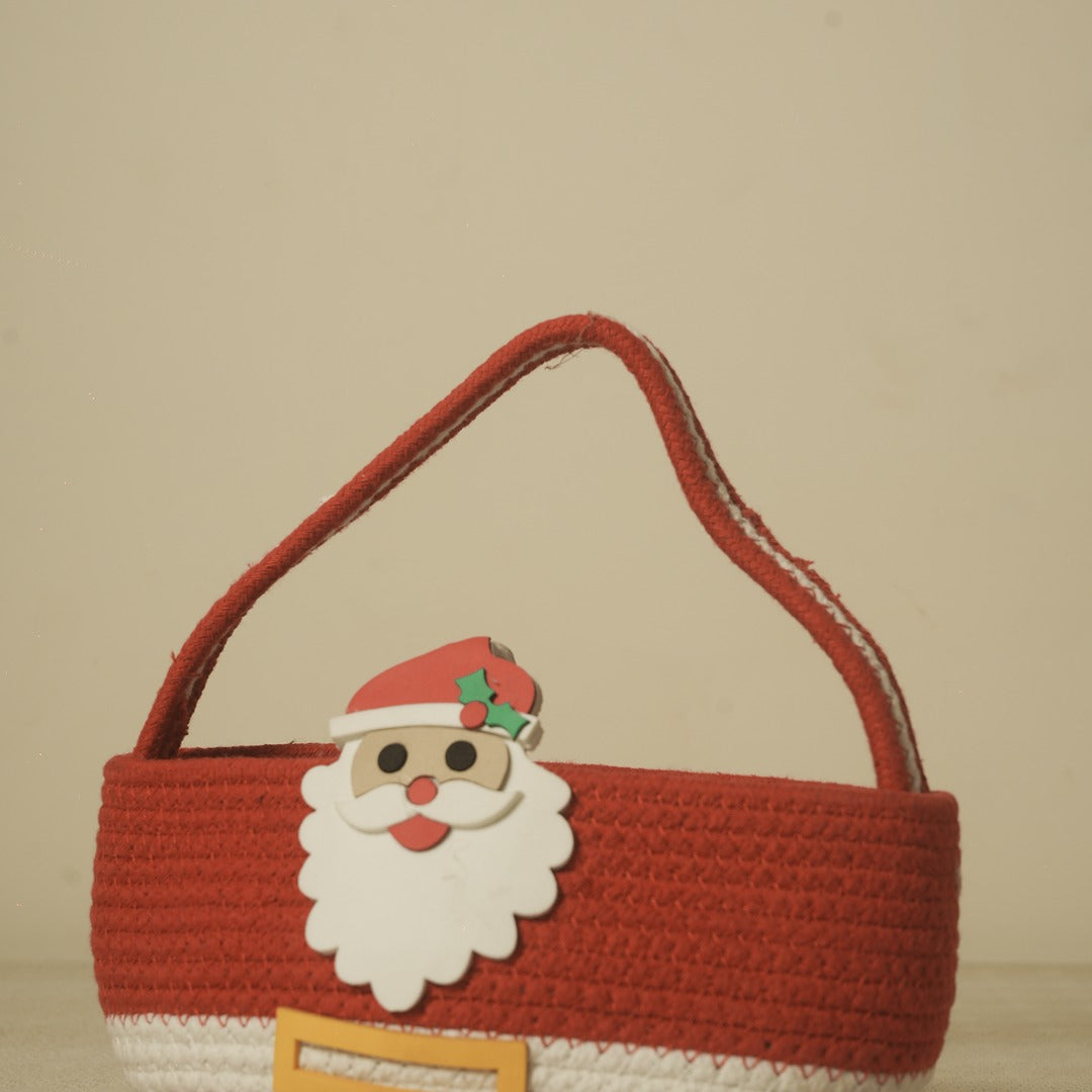 Christmas Santa Basket – Festive Decorative Storage