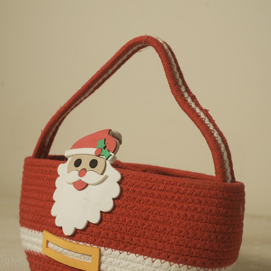 Christmas Santa Basket – Festive Decorative Storage
