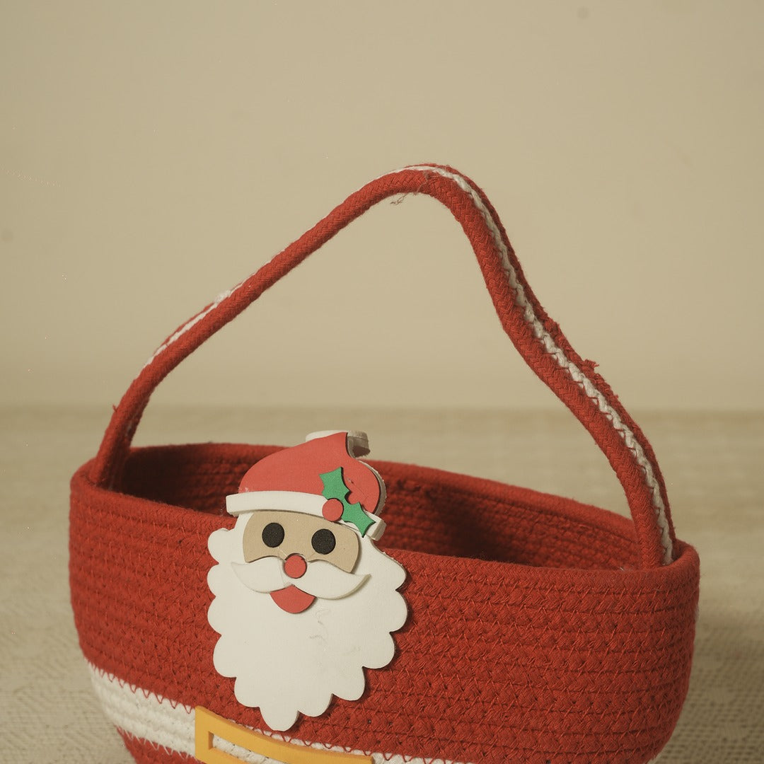 Christmas Santa Basket – Festive Decorative Storage