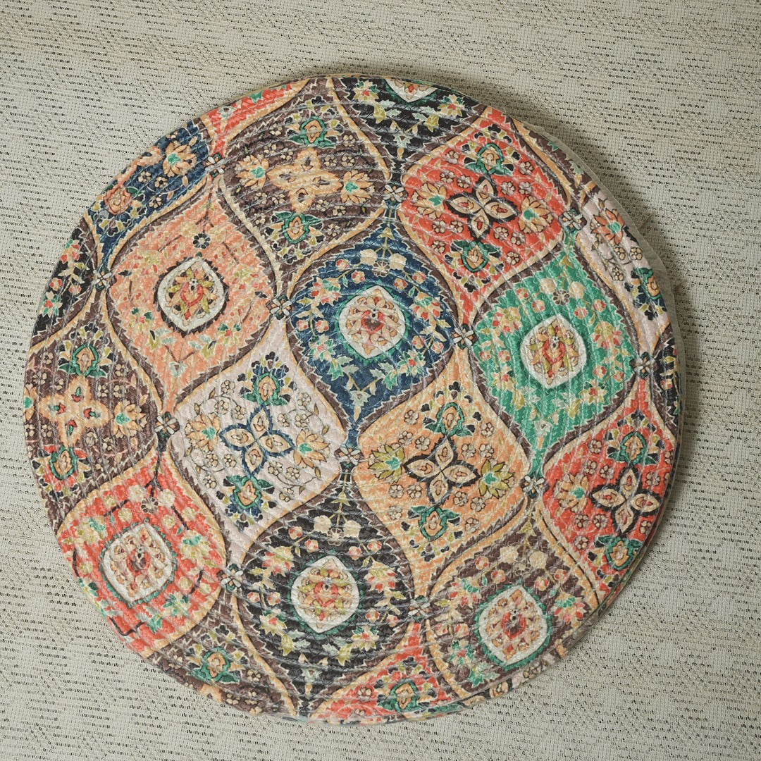 Doriaah Handcrafted Round Bohemian Placemat – Multicolor