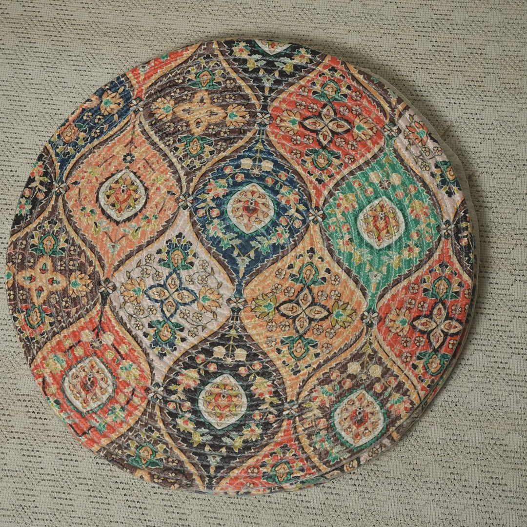 Doriaah Handcrafted Round Bohemian Placemat – Multicolor
