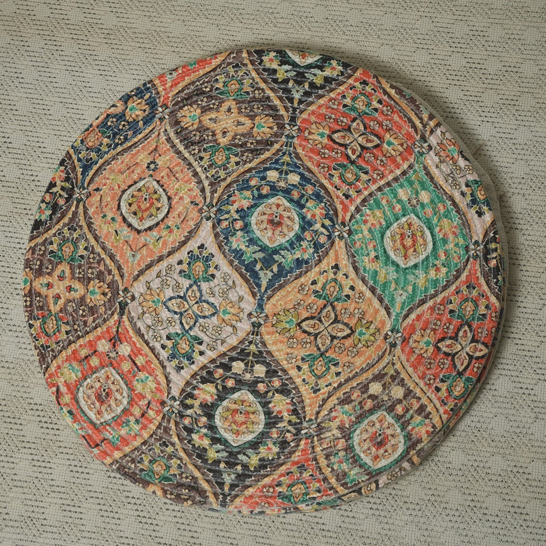 Doriaah Handcrafted Round Bohemian Placemat – Multicolor