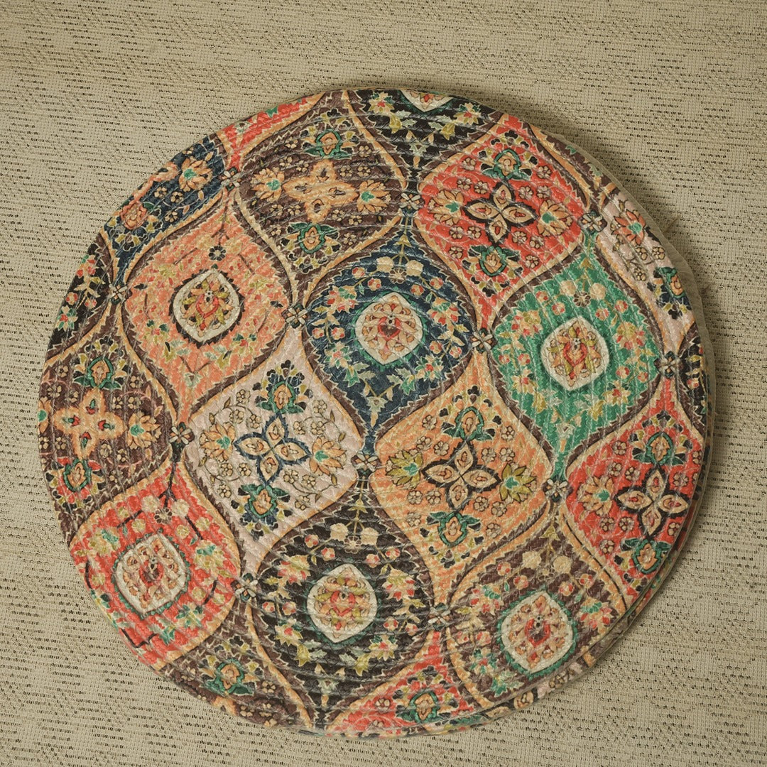 Doriaah Handcrafted Round Bohemian Placemat – Multicolor