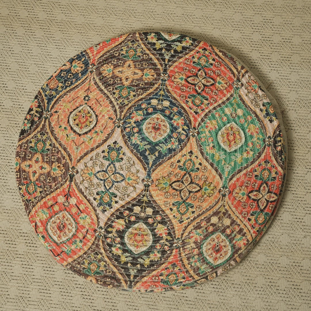 Doriaah Handcrafted Round Bohemian Placemat – Multicolor
