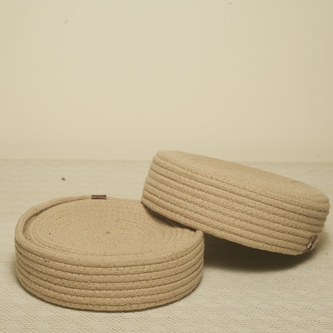 Doriaah Handcrafted Jute Rope Coasters