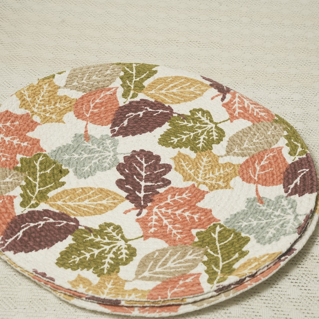 Doriaah Autumn Leaves Round Placemats