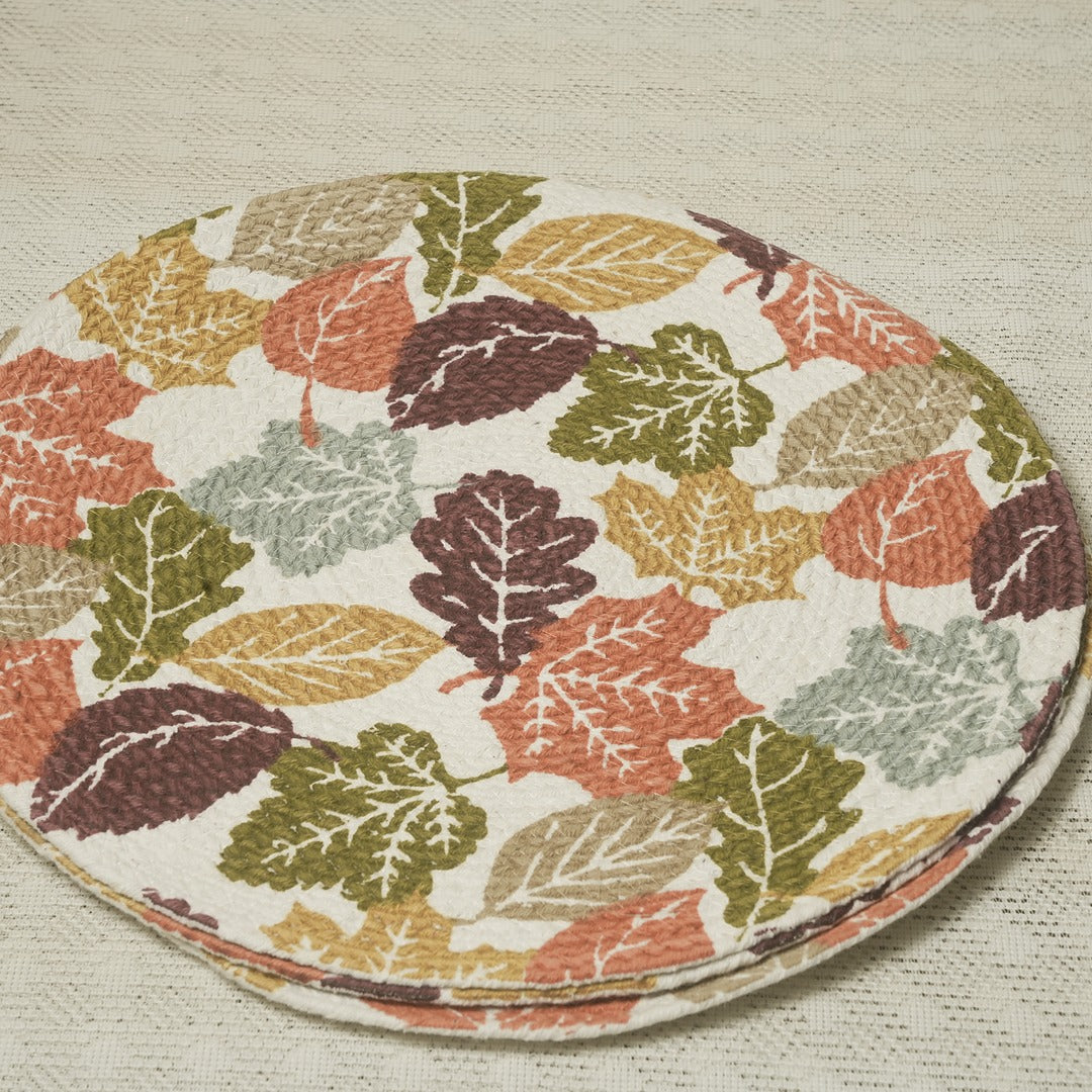 Doriaah Autumn Leaves Round Placemats