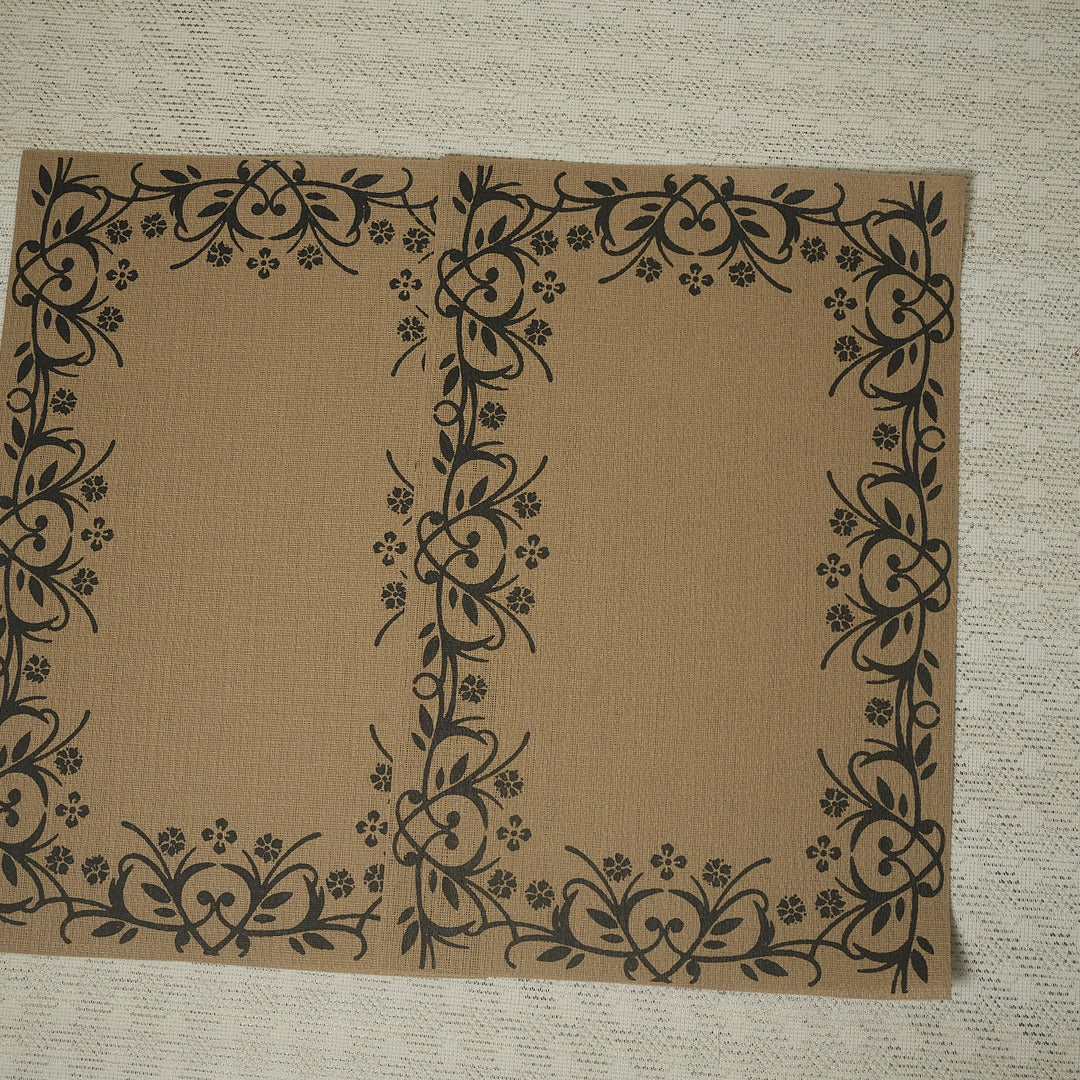 Doriaah Elegant Floral Border Table Mat