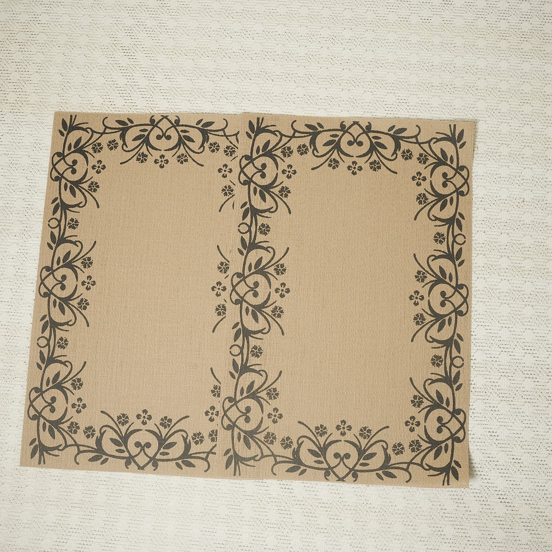 Doriaah Elegant Floral Border Table Mat