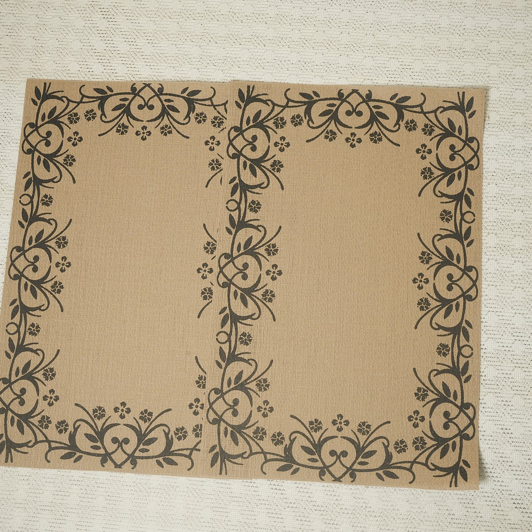 Doriaah Elegant Floral Border Table Mat