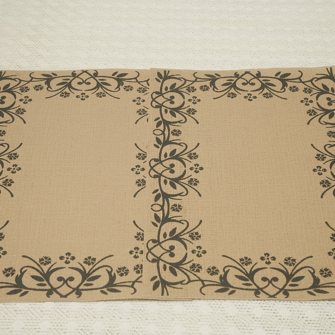 Doriaah Elegant Floral Border Table Mat