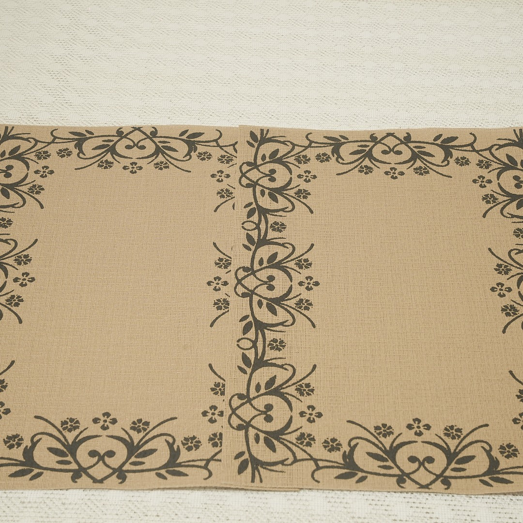 Doriaah Elegant Floral Border Table Mat
