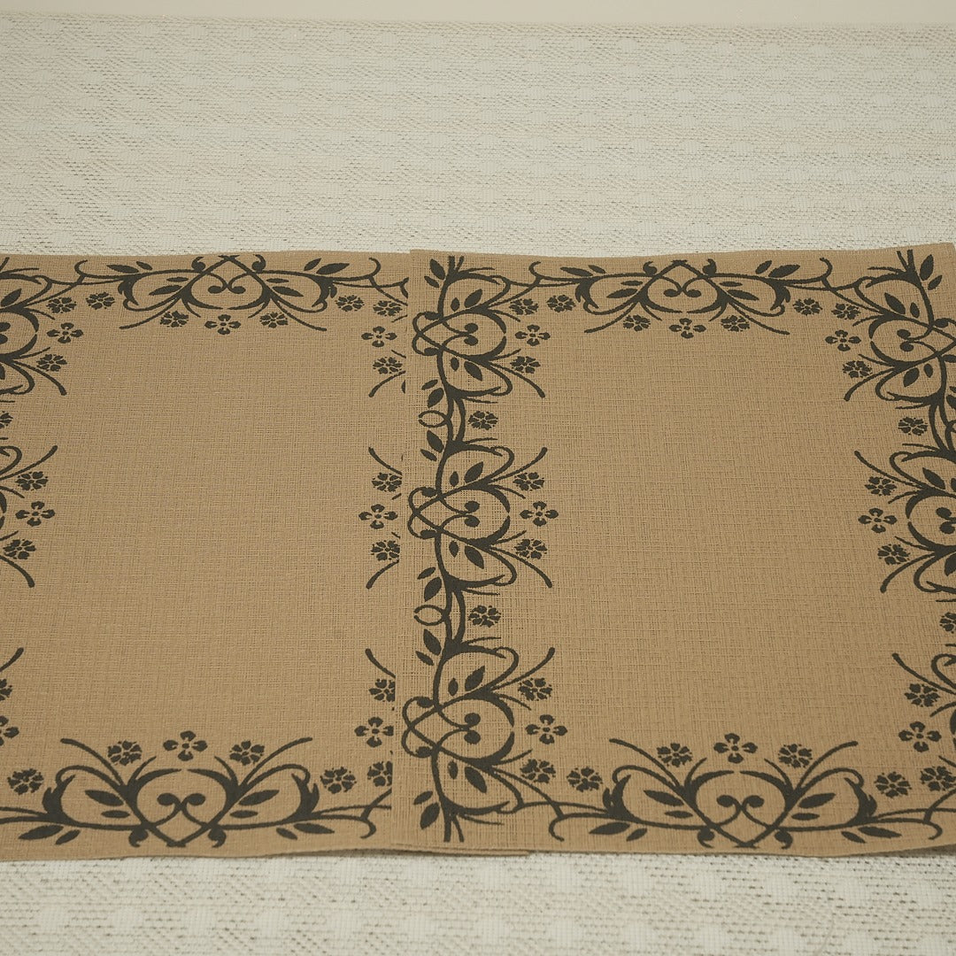 Doriaah Elegant Floral Border Table Mat