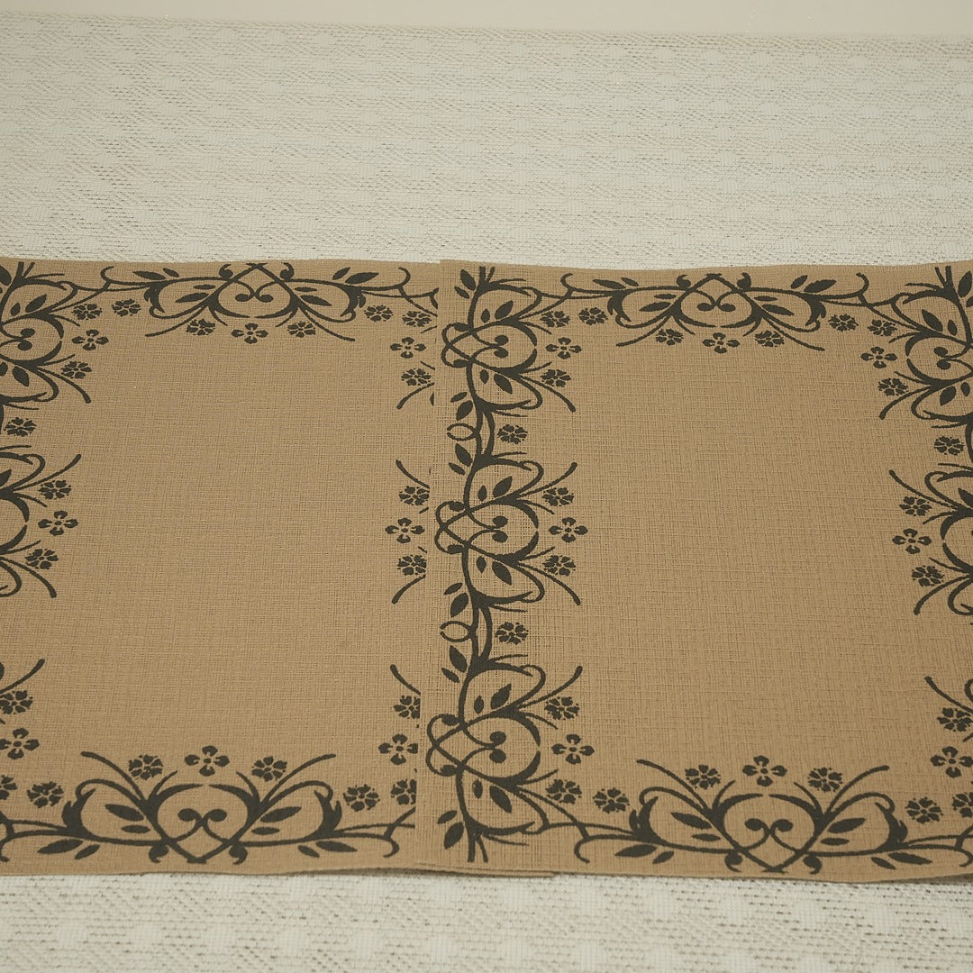 Doriaah Elegant Floral Border Table Mat